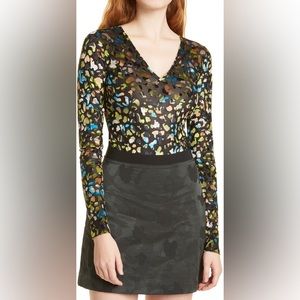 Joslynn Devore Mesh Bodysuit size 6 Ted 12-14 US NWT